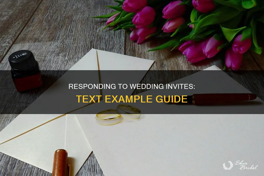 how to respond to a wedding invitation by text examples