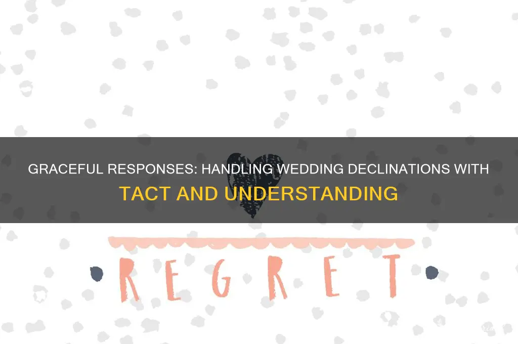 how to respond when someone cant come to your wedding