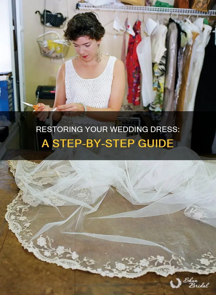 how to restore a wedding dress