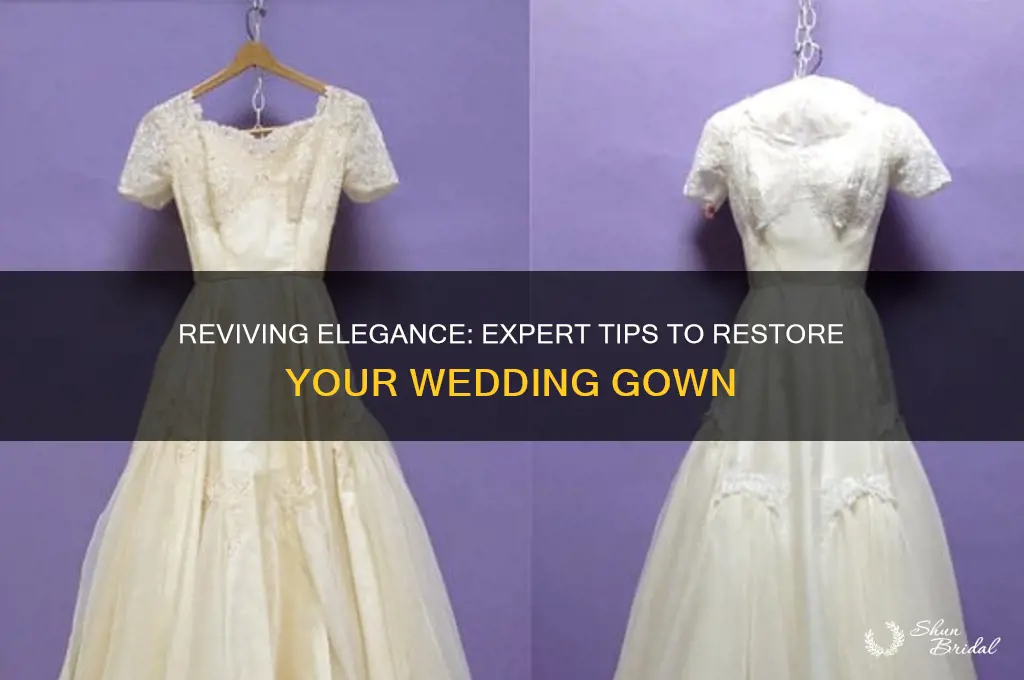 how to restore a wedding gown