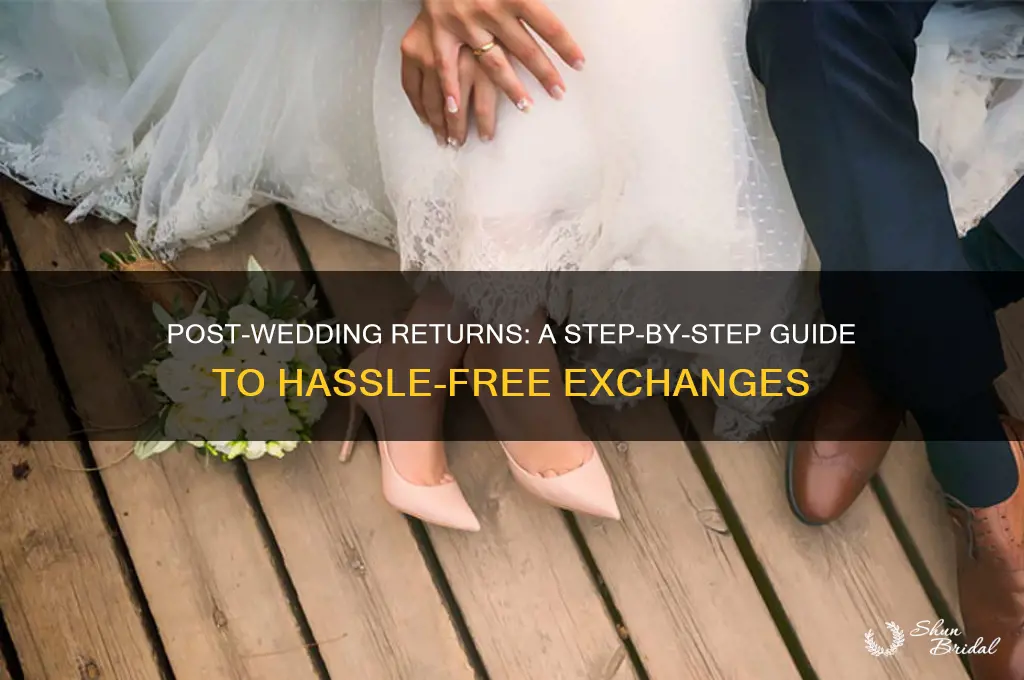 how to return thigns after a wedding