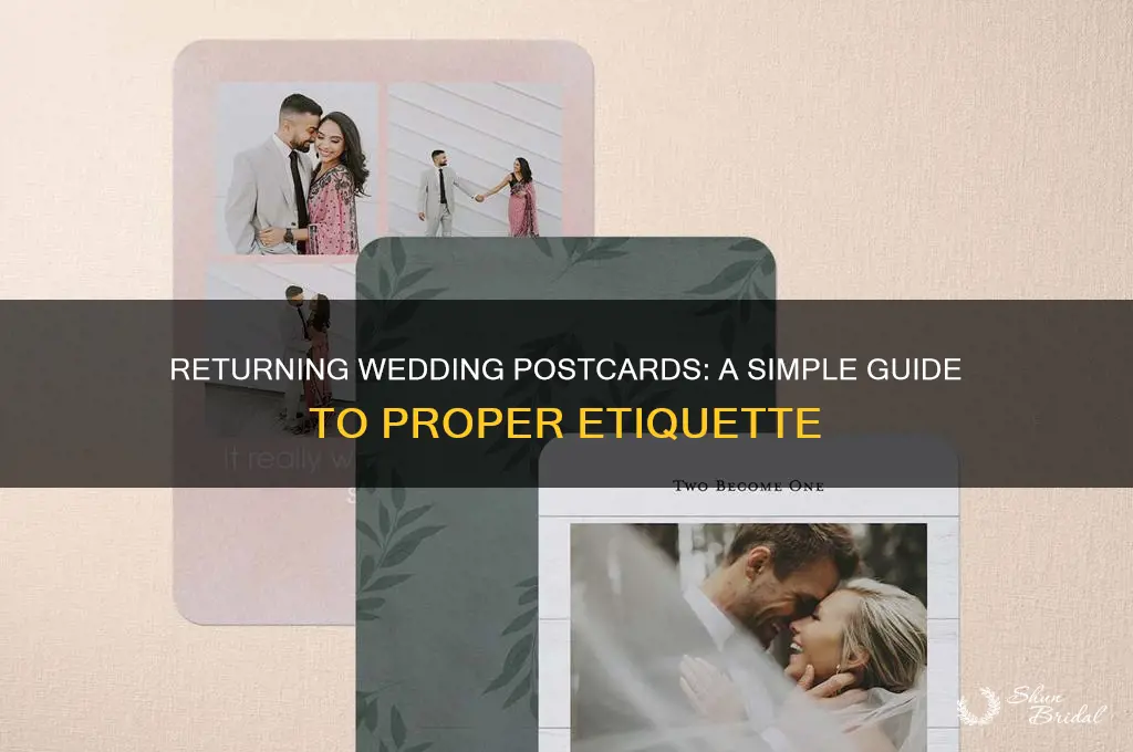how to return wedding postcard
