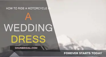 Riding in Style: Wedding Dress and Motorcycle