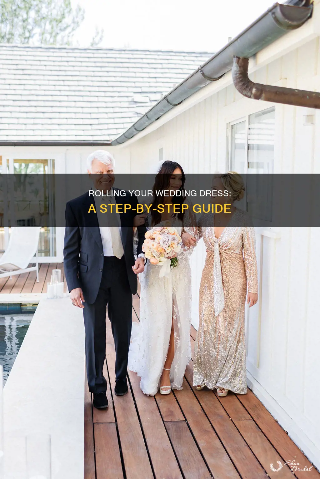 how to roll a wedding dress