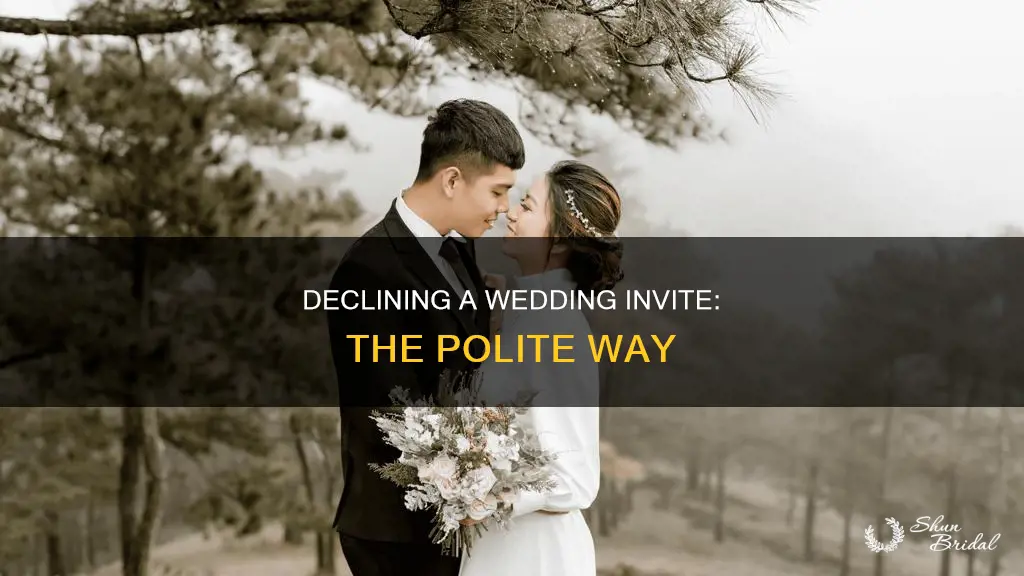 how to rsvp no to a wedding