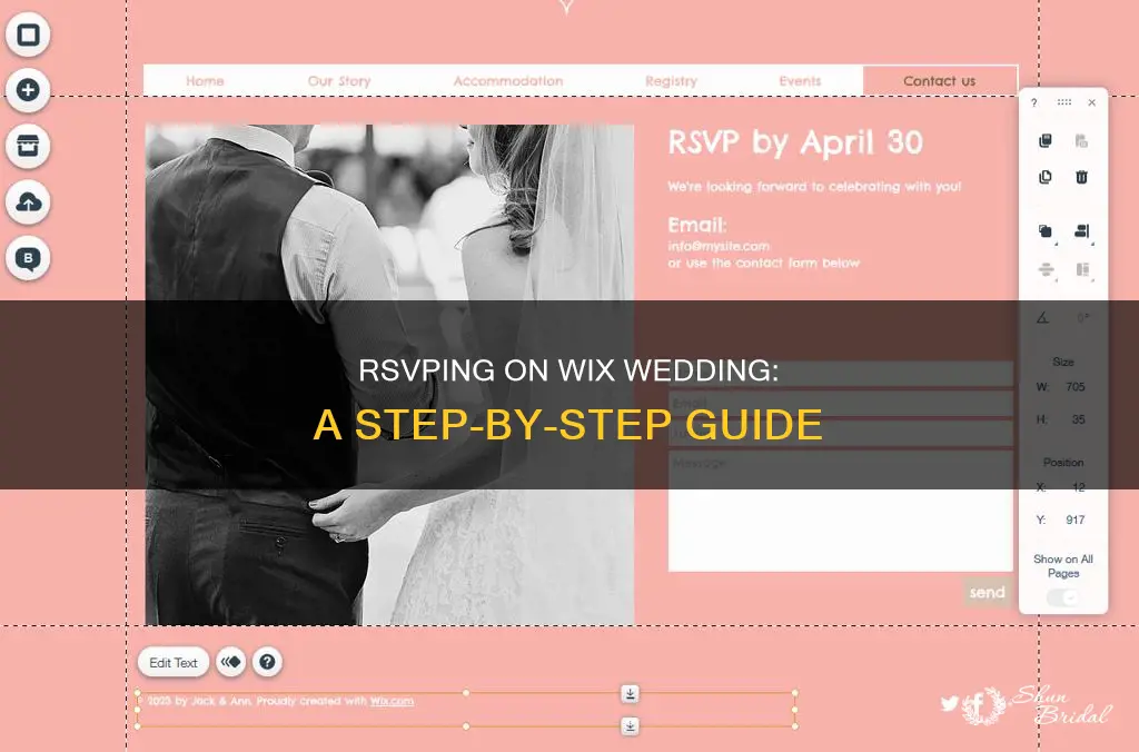 how to rsvp on a wix wedding site