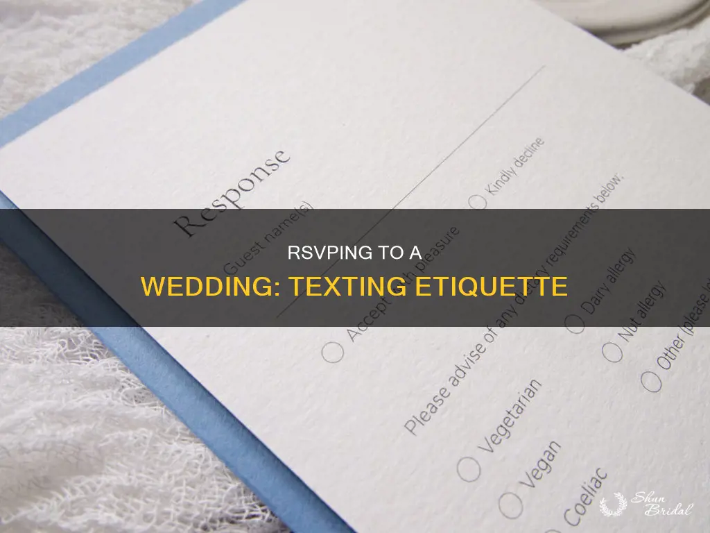 how to rsvp to a wedding by text