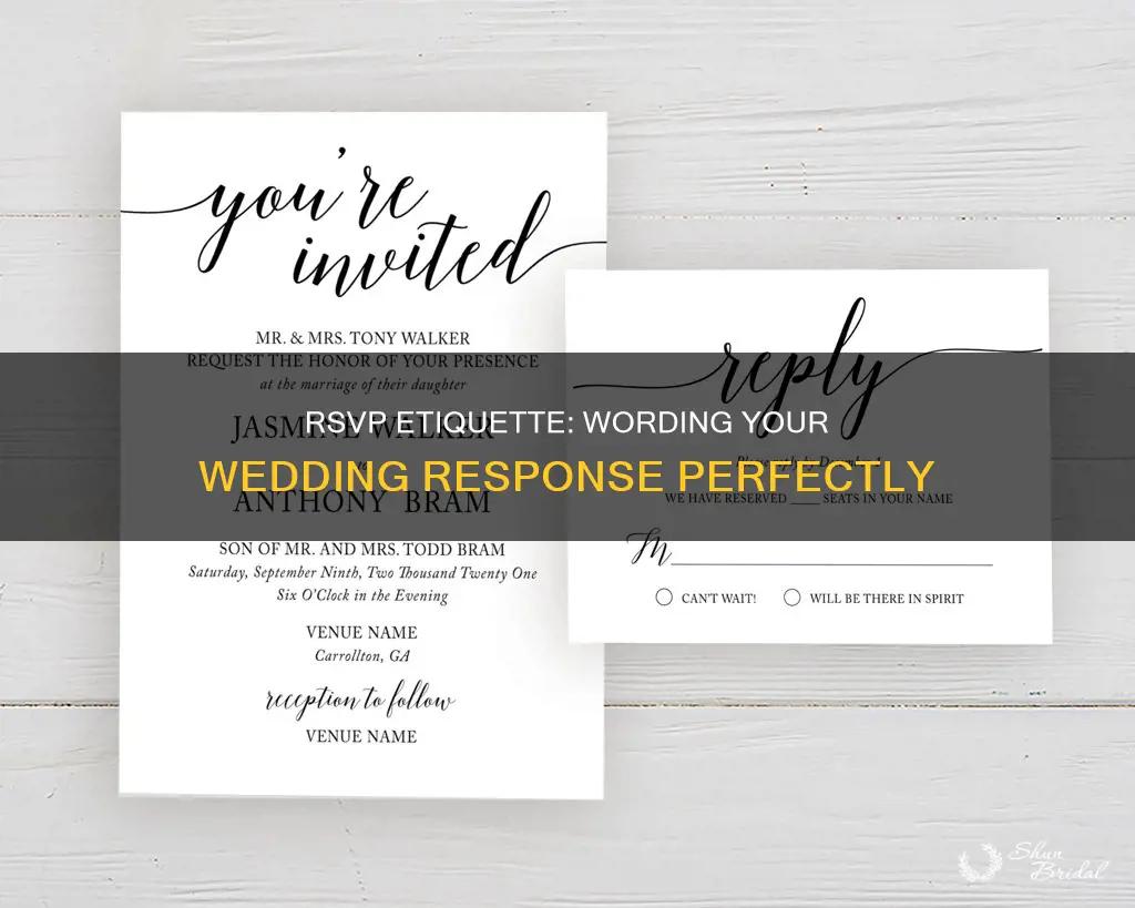 how to rsvp to a wedding invitation wording