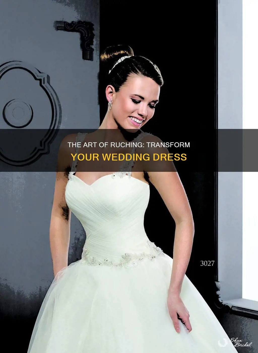 how to ruche a wedding dress