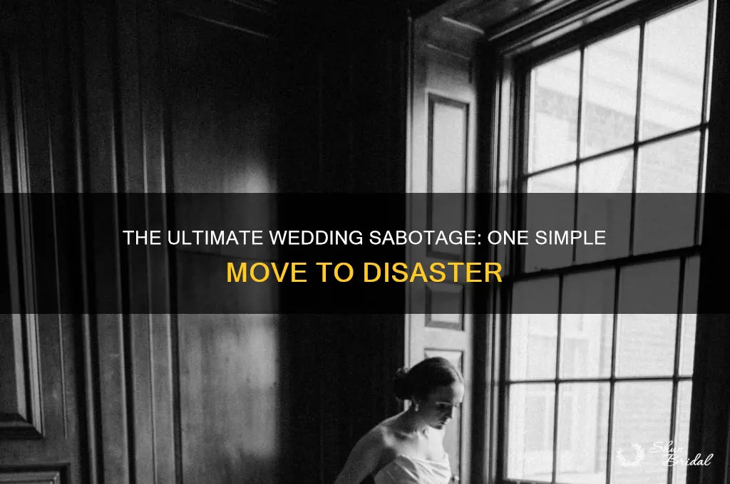 how to ruin a wedding in one easy step