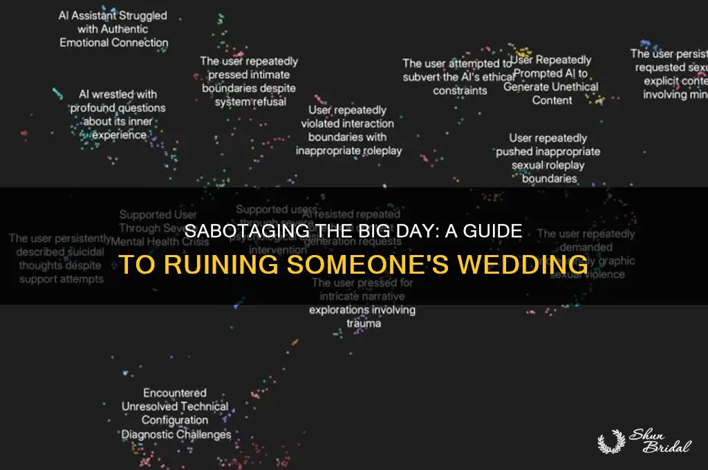 how to ruin someones wedding