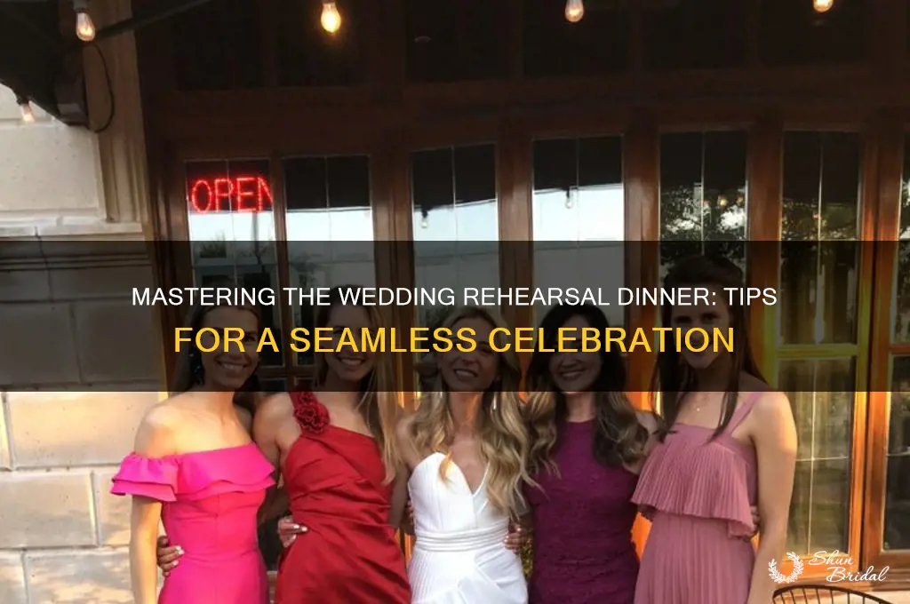 how to run a wedding rehearsal dinner
