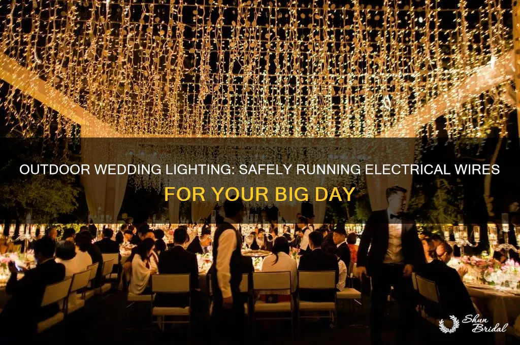 how to run electrical wires outside for a wedding