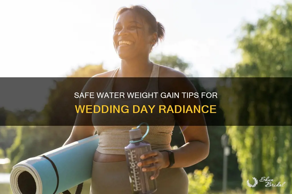 how to safely add water weight to wed
