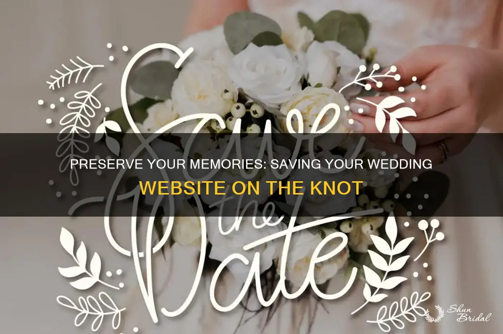 how to save a copy of your wedding website theknot
