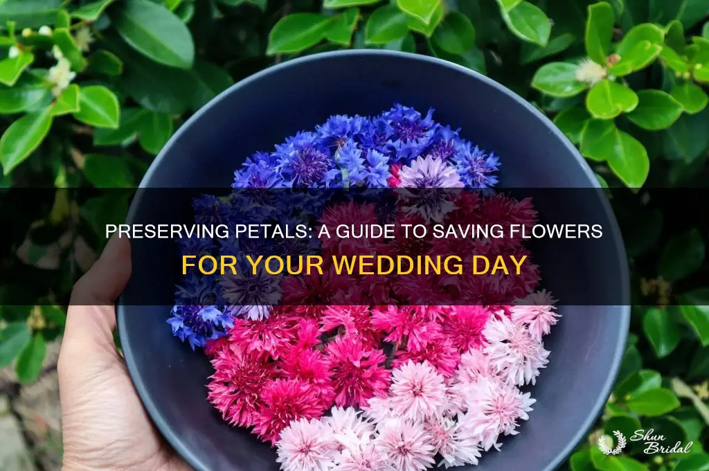 how to save flower petals for wedding day