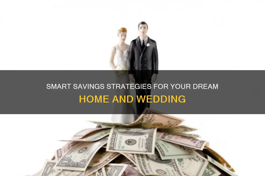 how to save for a house and a wedding
