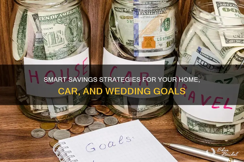 how to save for a house car and wedding