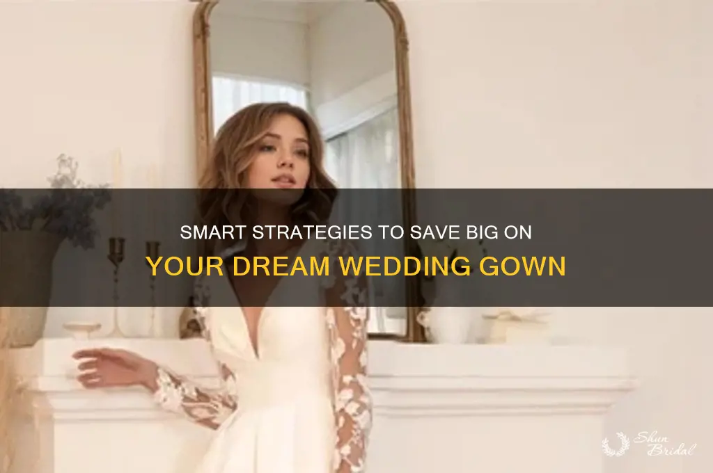 how to save money on a wedding gown