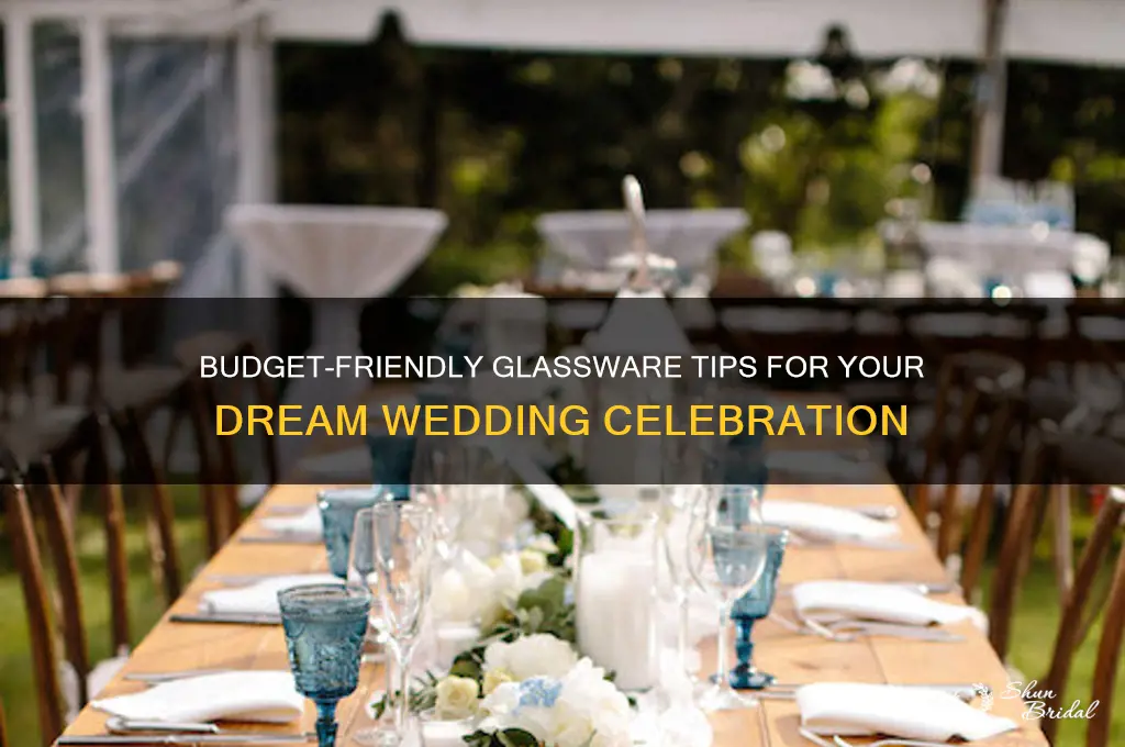 how to save money on glassware for wedding