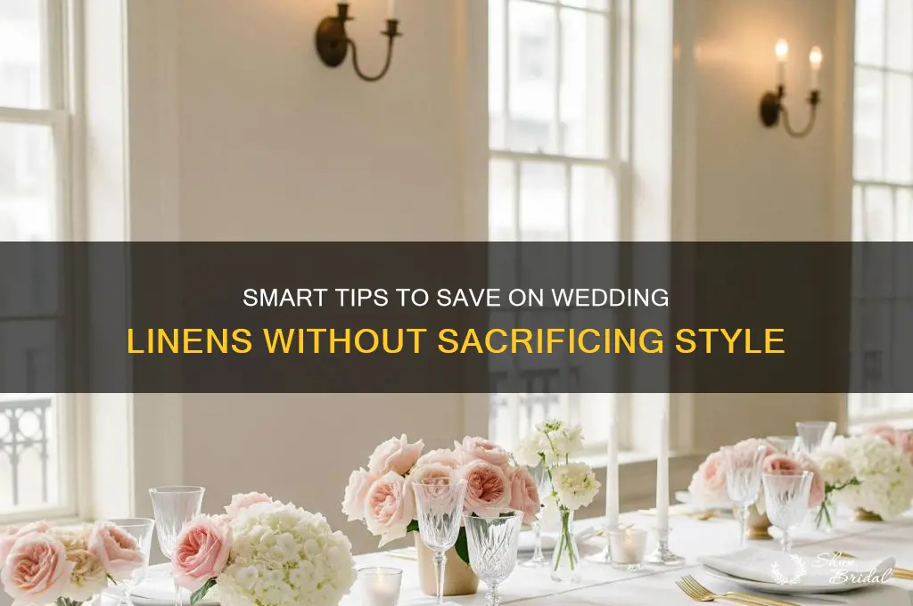 how to save money on linens for wedding