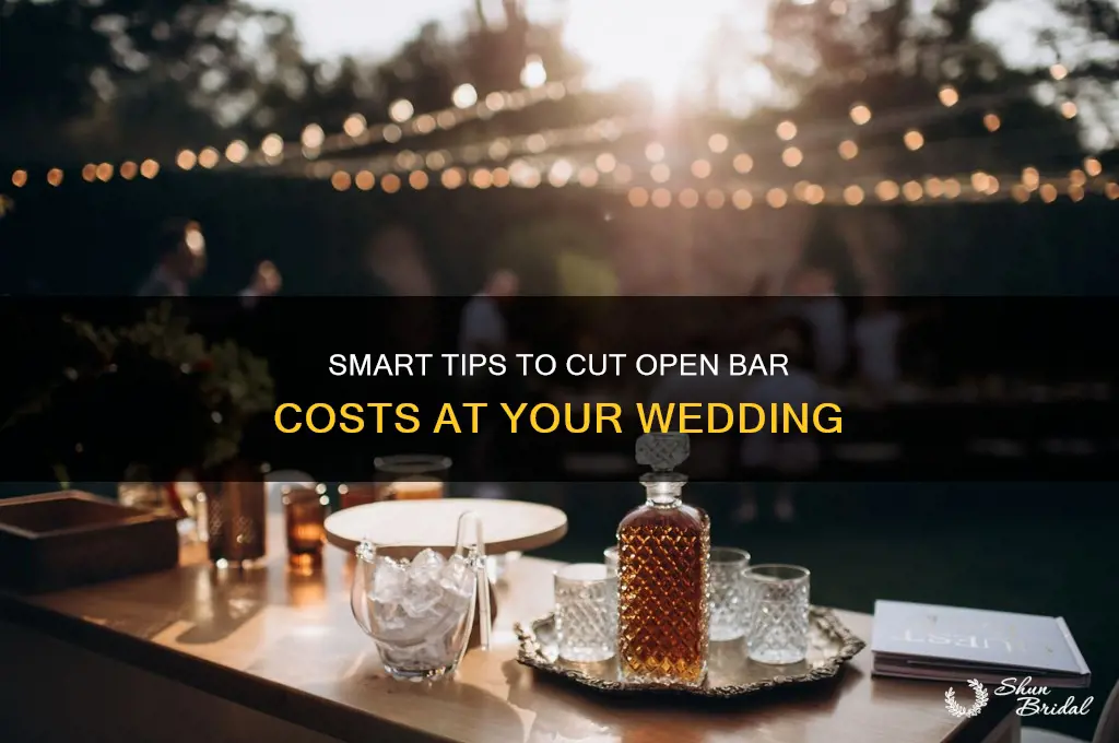 how to save money on open bar wedding
