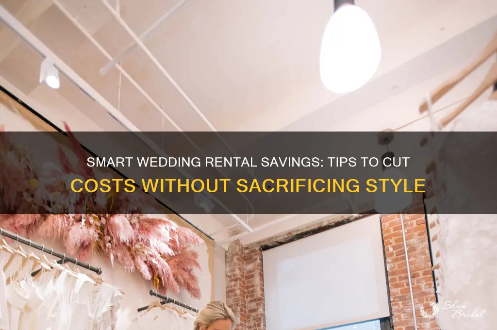 how to save money on rentals for wedding