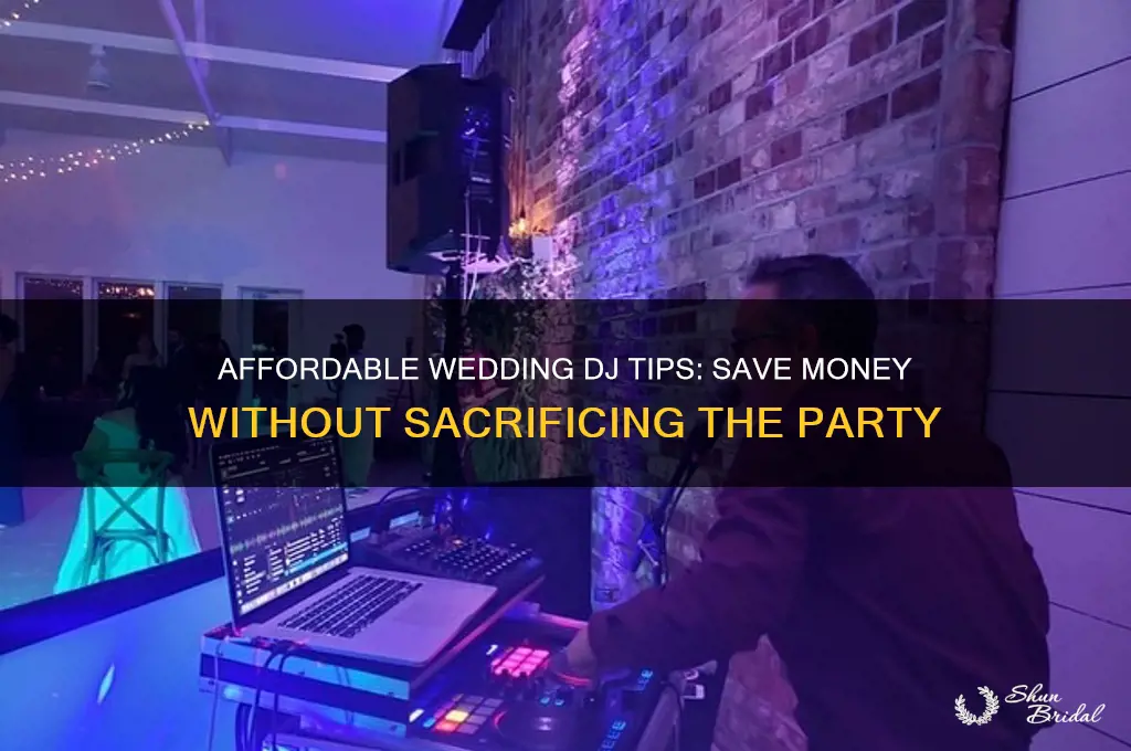how to save money on wedding dj