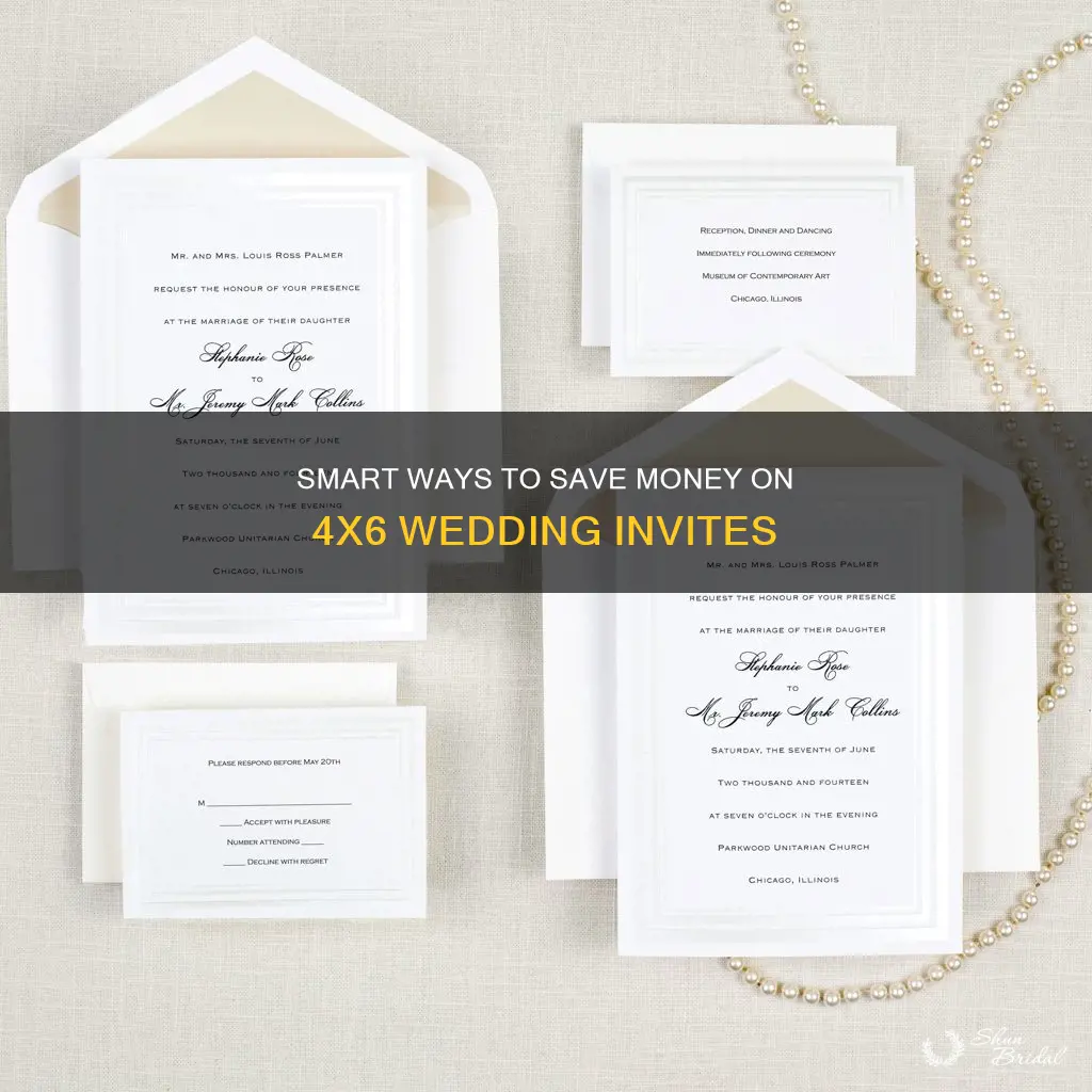 how to save money on wedding invitations 4x6 envelope