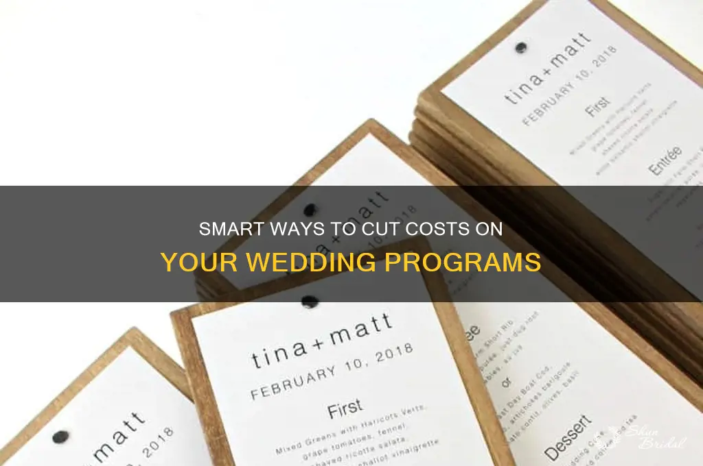 how to save money on wedding programs