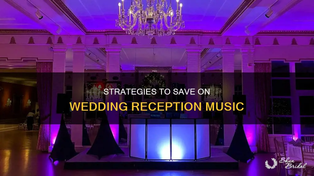 how to save on wedding reception music