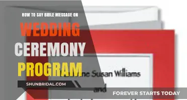 Crafting a Meaningful Bible Message for Your Wedding Ceremony Program