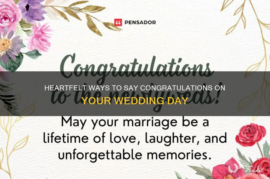 how to say congratulations on wedding day