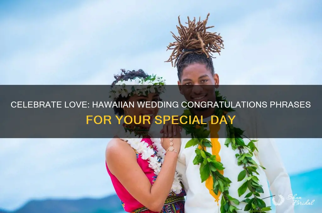 how to say congratulations on your wedding day in hawaiian