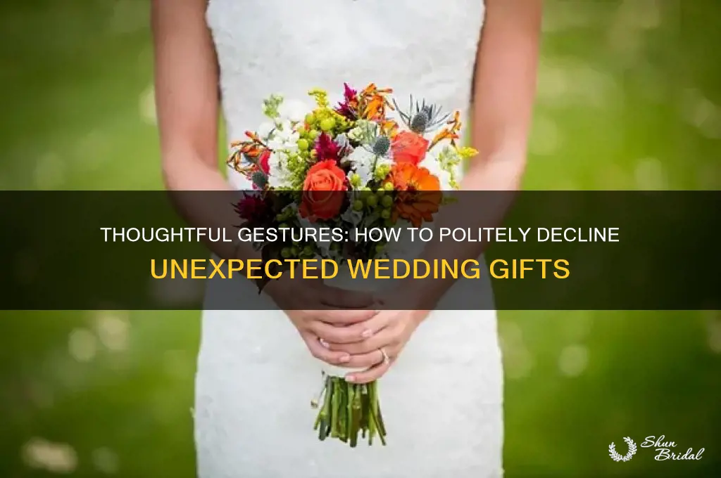 how to say gifts not expected wedding