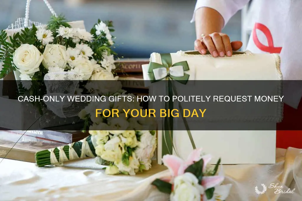 how to say money only for wedding gift