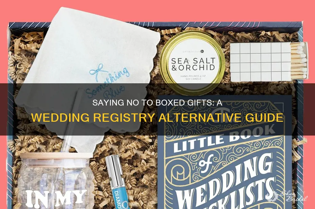 how to say no boxed gifts for wedding