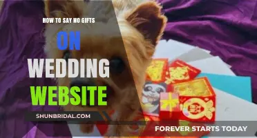 No Gifts, Please: How to Politely Decline Wedding Presents on Your Website