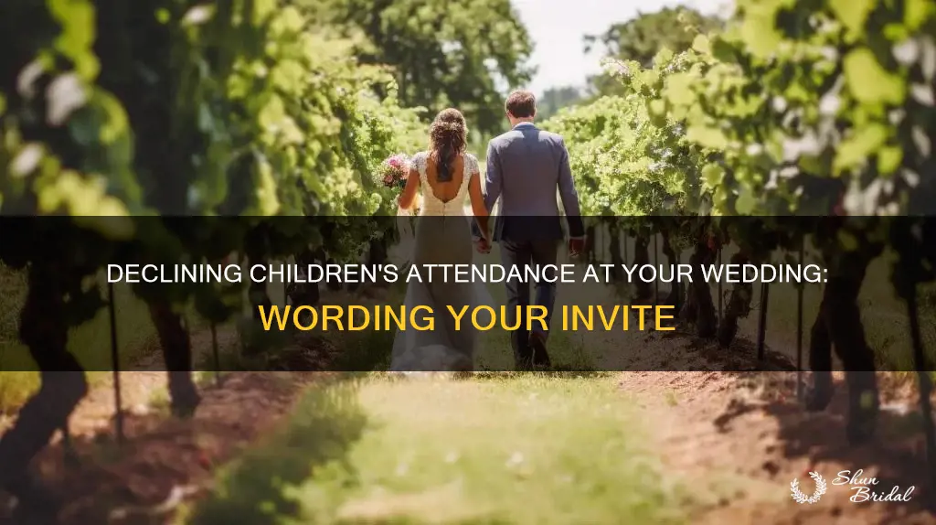 how to say no kids on wedding invite