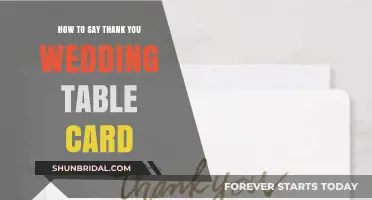 Elegant Ways to Say Thank You on Wedding Table Cards