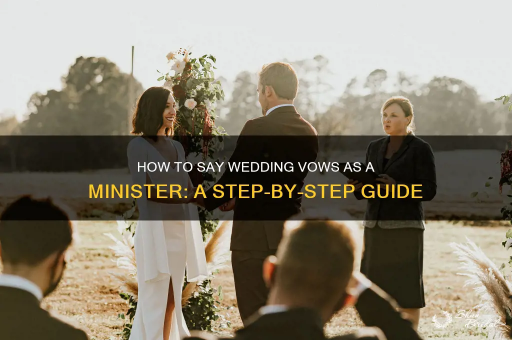 how to say vows wedding as minister