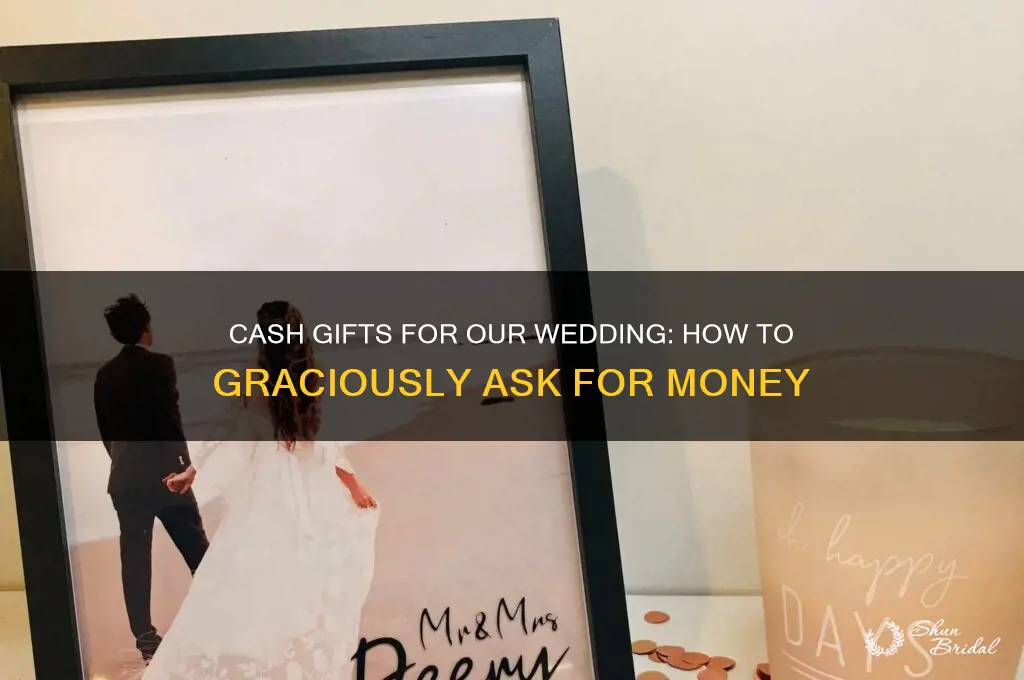 how to say we want money as wedding gift