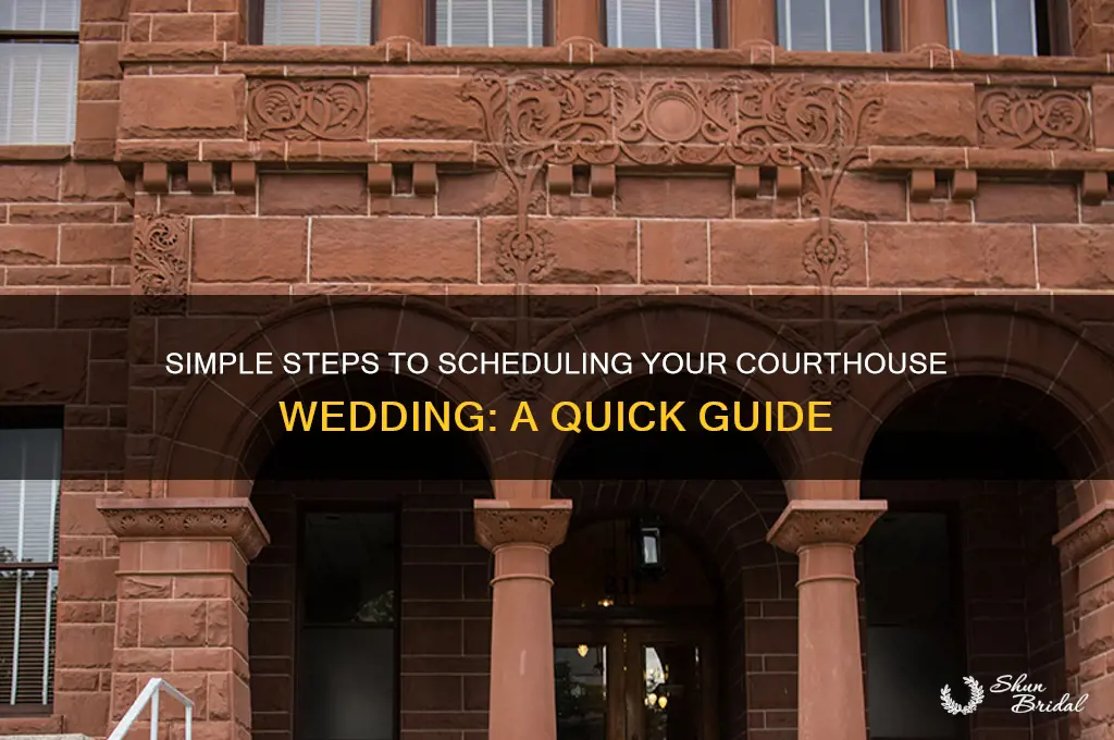 how to schdule a wedding at the court house