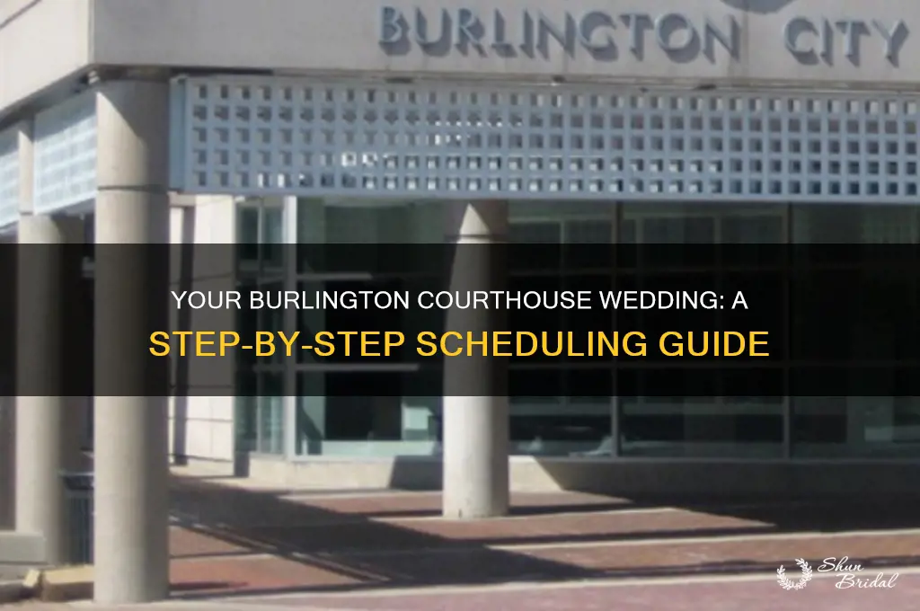 how to schedule a wedding in burlington courthouse