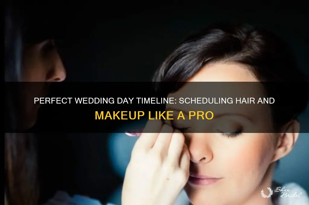 how to schedule hair and makeup for wedding