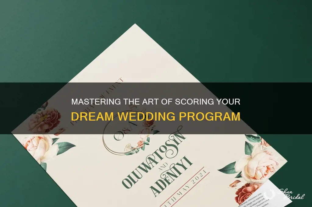 how to score wedding program