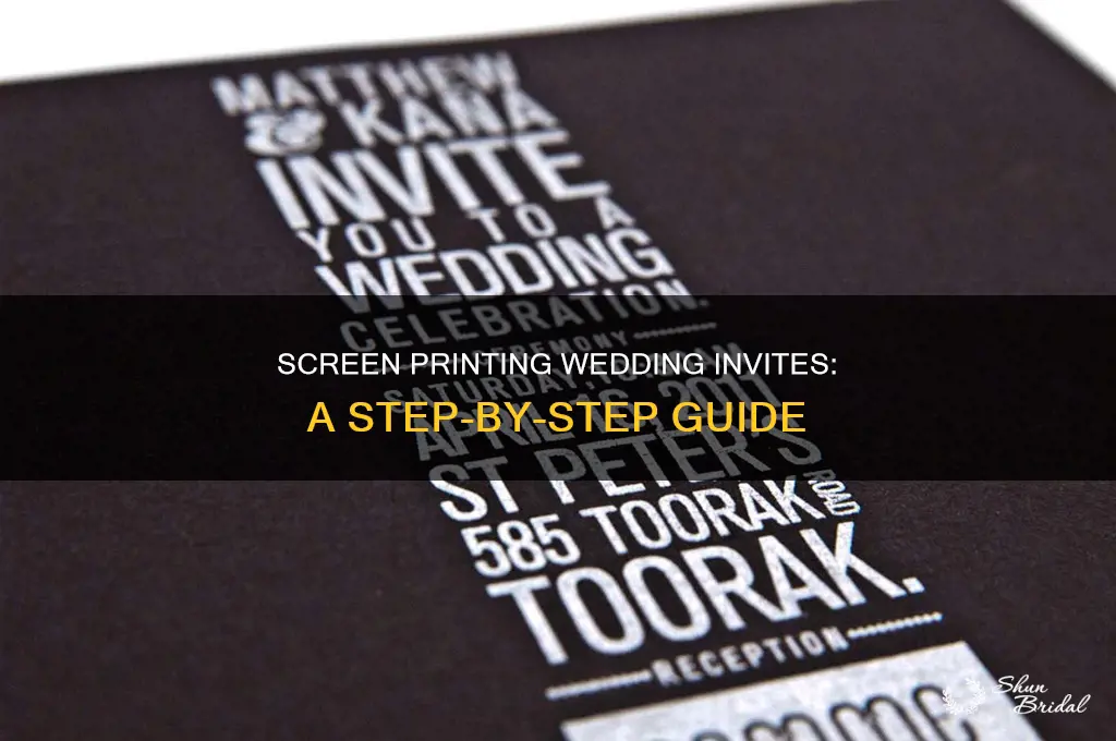 how to screen print wedding invitations