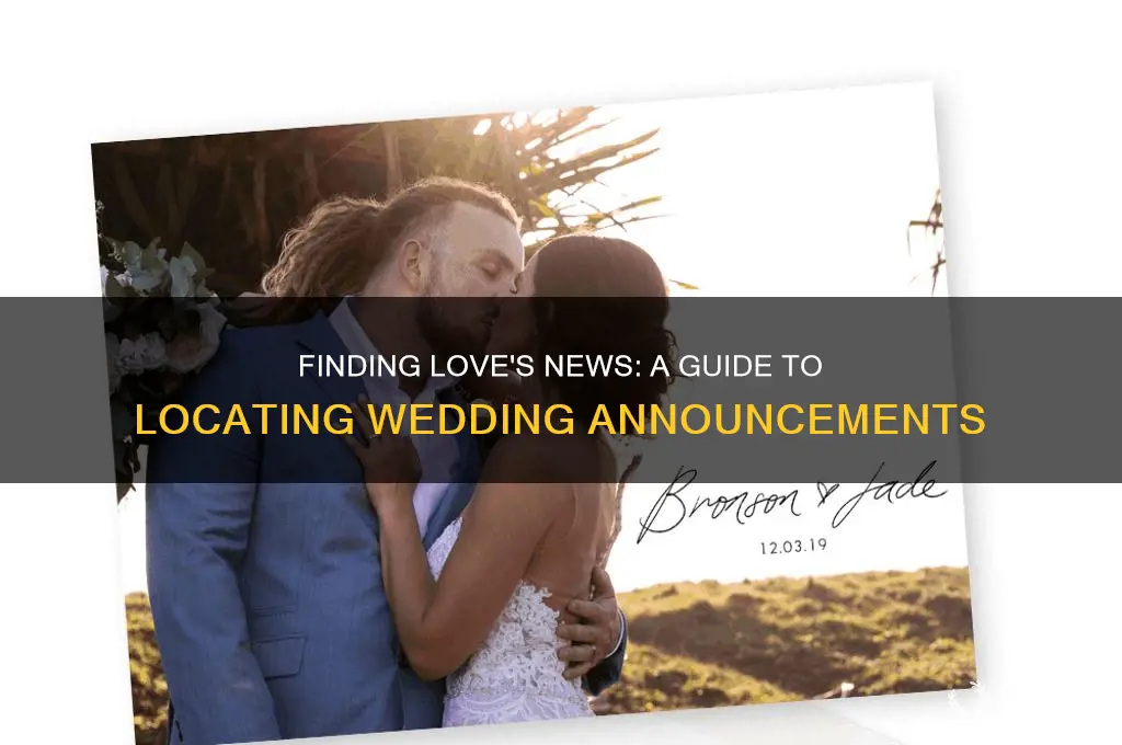 how to search for wedding announcements