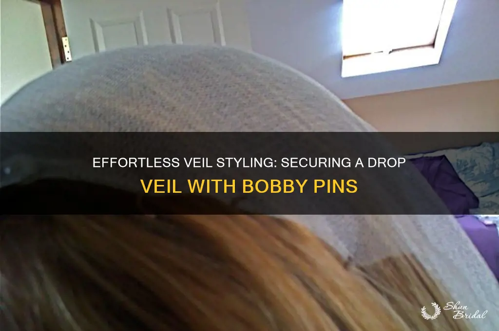 how to secure a drop veil with bobby pins