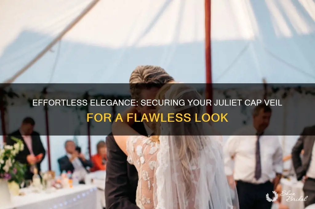 how to secure a juliet cap veil